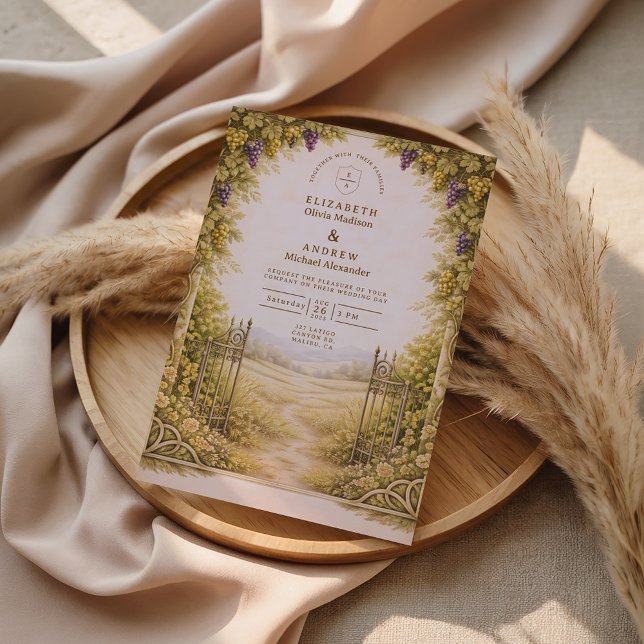 Ländliche Traubengarten-Hochzeit auf dem Land Einladung (Von Creator hochgeladen)