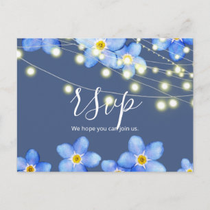 Ländliche Vergissmeinnicht RSVP Postkarte