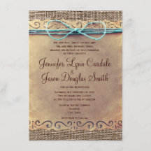 Ländliche Vintage-Hochzeitskarten aus Jute