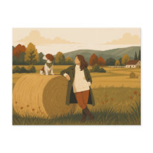 Ländliche Vintage-Idylle mit Brittany Spaniel