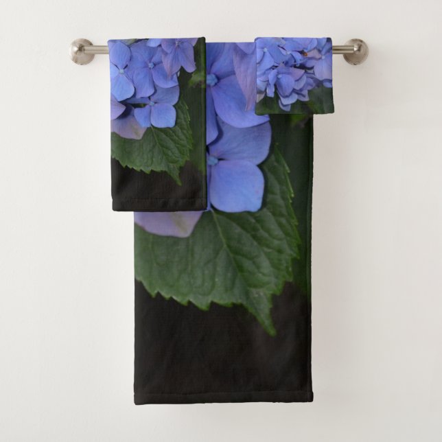 Ländliche Violette Hydrangea macrophylla  Badhandtuch Set (Insitu)