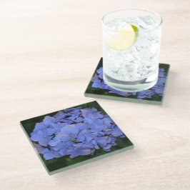 Ländliche Violette Hydrangea macrophylla Glasuntersetzer