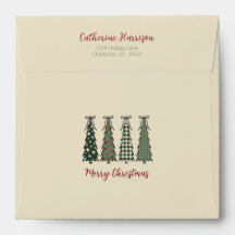 Ländliche Weihnachtsbäume Personalisierter Feierta