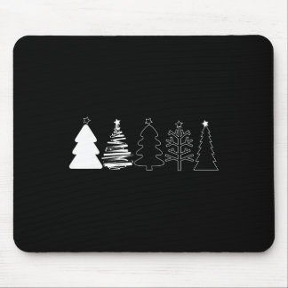 Ländliche Weihnachtsbäume Winterwald Minimalistisc Mousepad