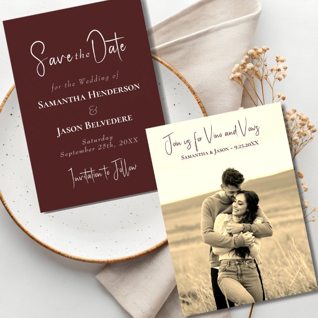 Ländliche Weinberg-Hochzeit "Save the Date" (Von Creator hochgeladen)