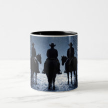 Ländliche Western-Cowboys-Weihnachtsnacht