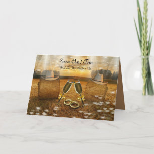 Ländliche Western-Hochzeitseinladung Einladung