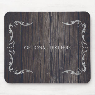 Ländliche westliche Eleganz aus Holz Romantisch au Mousepad