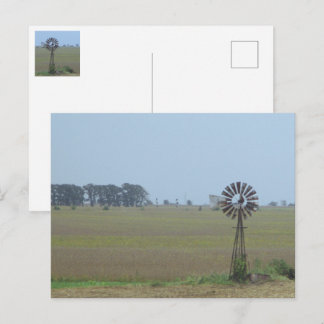Ländliche Windmühlen-Postkarte Postkarte