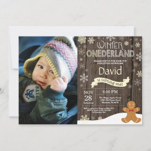 Ländliche Winter Onederland Einladung zum 1. Gebur