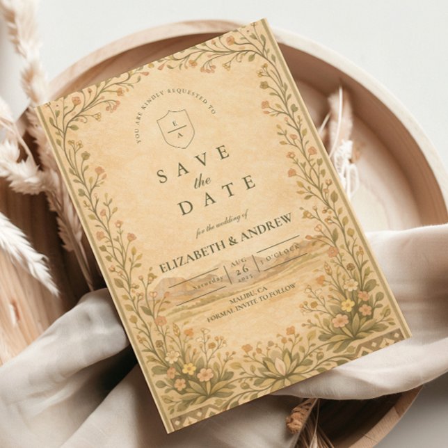 Ländliche Wüsten-Botanik-Feier Save The Date (Von Creator hochgeladen)