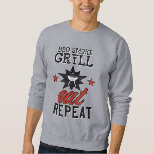 Ländlicher BBQ-Rauchgrill EAT REPEAT Sweatshirt