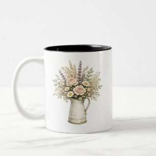 Ländlicher Blumenvase Zweifarbige Tasse