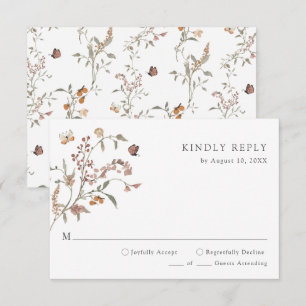 Ländlicher Boho-Stil RSVP Karte