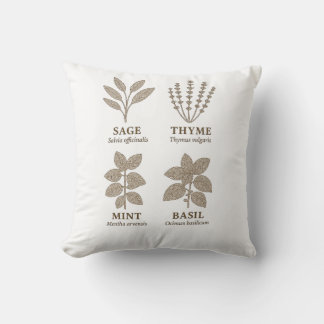 Ländlicher botanischer Charme – Vintage-Kräutergar Kissen