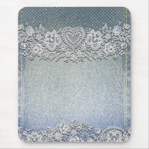 Ländlicher Charme & Weiße Spitze: Verspielter Land Mousepad
