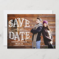 Ländlicher Chic Rustikal Save-the-Date-Foto