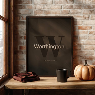 Ländlicher Familienname im Stil eines Western-Farm Poster