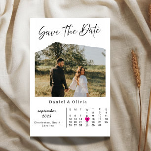 Ländlicher Foto-Kalender Save-the-Date-Karte Save The Date