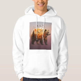 Ländlicher Grizzlybär Hoodie