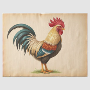 Ländlicher Hahn Seidenpapier