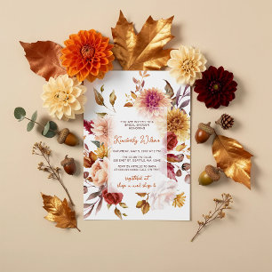 Ländlicher Herbst in Liebe Herbst Blumen Hochzeits Einladung