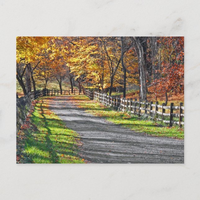 Ländlicher Herbst Postkarte (Vorderseite)