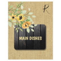 Ländlicher Jute-Rezept-Organizer-Teiler