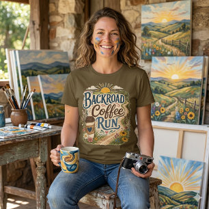 Ländlicher Kaffeelauf Landvolk Sonnenaufgang T-Shirt