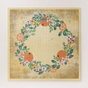 Ländlicher Kranz Traditionell Vintage Floral Elega Puzzle