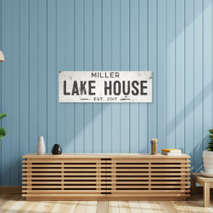 Ländlicher moderner industrieller Farmhouse-Seebun Leinwanddruck