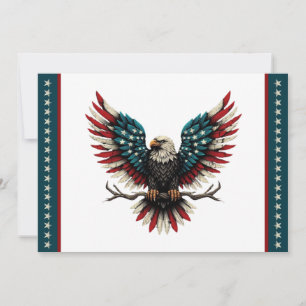 Ländlicher patriotischer amerikanischer/USA-Weißko Feiertagskarte