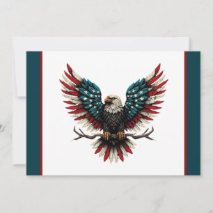 Ländlicher patriotischer amerikanischer/USA-Weißko Feiertagskarte