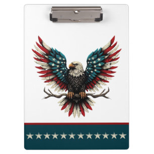 Ländlicher patriotischer amerikanischer/USA-Weißko Klemmbrett