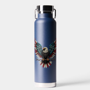 Ländlicher patriotischer amerikanischer/USA-Weißko Trinkflasche