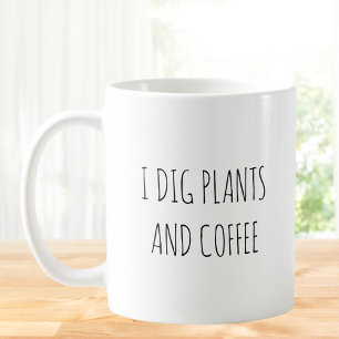 Ländlicher süßer Pflanzen-Kaffee-Wortwitz Lustige  Kaffeetasse