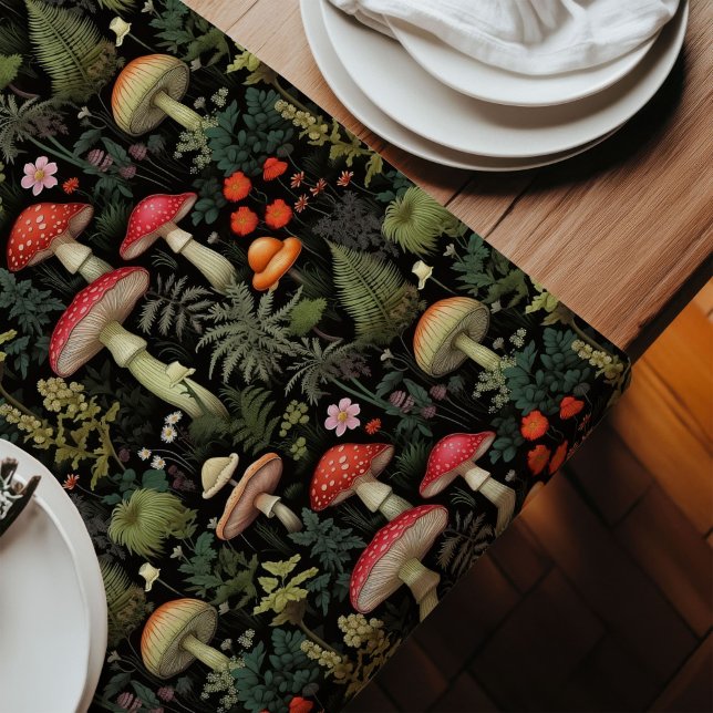 Ländlicher Tischläufer im Vintage-Walddesign (Rural Life Table Runner Vintage Forest Design)