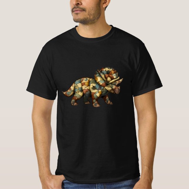 Ländlicher Triceratops T-Shirt (Vorderseite)
