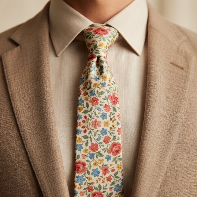 Ländlicher Vintage-Blumenstil Krawatte (Von Creator hochgeladen)