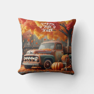 Ländlicher/vintage Herbstbauernhof-LKW Kissen