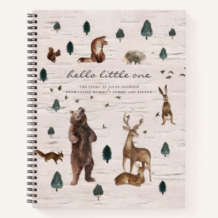 Ländlicher Wald Bär Baby/Schwangerschaft Notizbuch