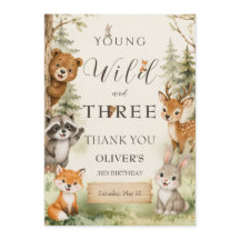 Ländlicher Wald Young Wild und Drei 3. Geburtstag