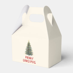 Ländlicher Wasserfarben-Weihnachtsbaum Weihnachten Geschenkschachtel
