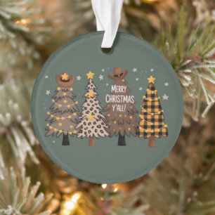 Ländlicher Weihnachts-Western-Baum Cowboy Cowgirl Ornament