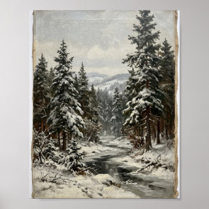 Ländlicher Winter-Kieferwald Nr. 1 I Poster