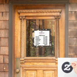 Ländliches Bäckereigeschäft Fensteraufkleber