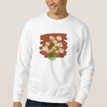Ländliches Blumendesign auf braunem Hintergrund