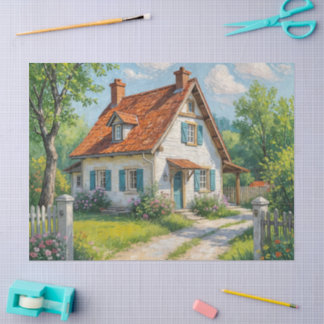 Ländliches Blumengarten-Papier Seidenpapier