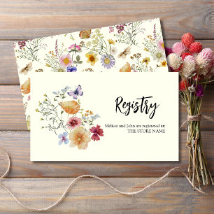 Ländliches Boho-Wildblumenregister Begleitkarte