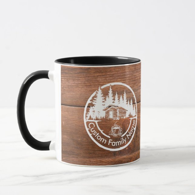 Ländliches Cottage-Cabin-Bauernhaus | Benutzerdefi Tasse (Links)